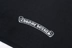 Chrome Hearts Style Black T-Shirt - Pink Gothic Back Print & Pocket Logo, Cotton Streetwear Tee