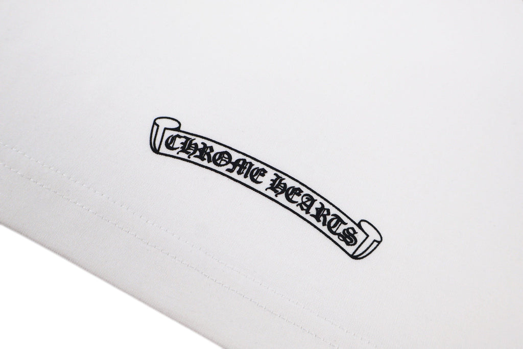 Chrome Hearts California F*ck You Pocket T-Shirt - White Tee with Pink Gothic Print