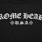 Chrome Hearts 2026 SS Horseshoe Logo Pocket T-Shirt - Black Unisex Cotton Tee with Gothic & Floral Details