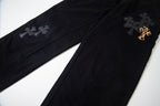 Chrome Hearts "Leopard-Print Cross Patch" Cargo Jeans