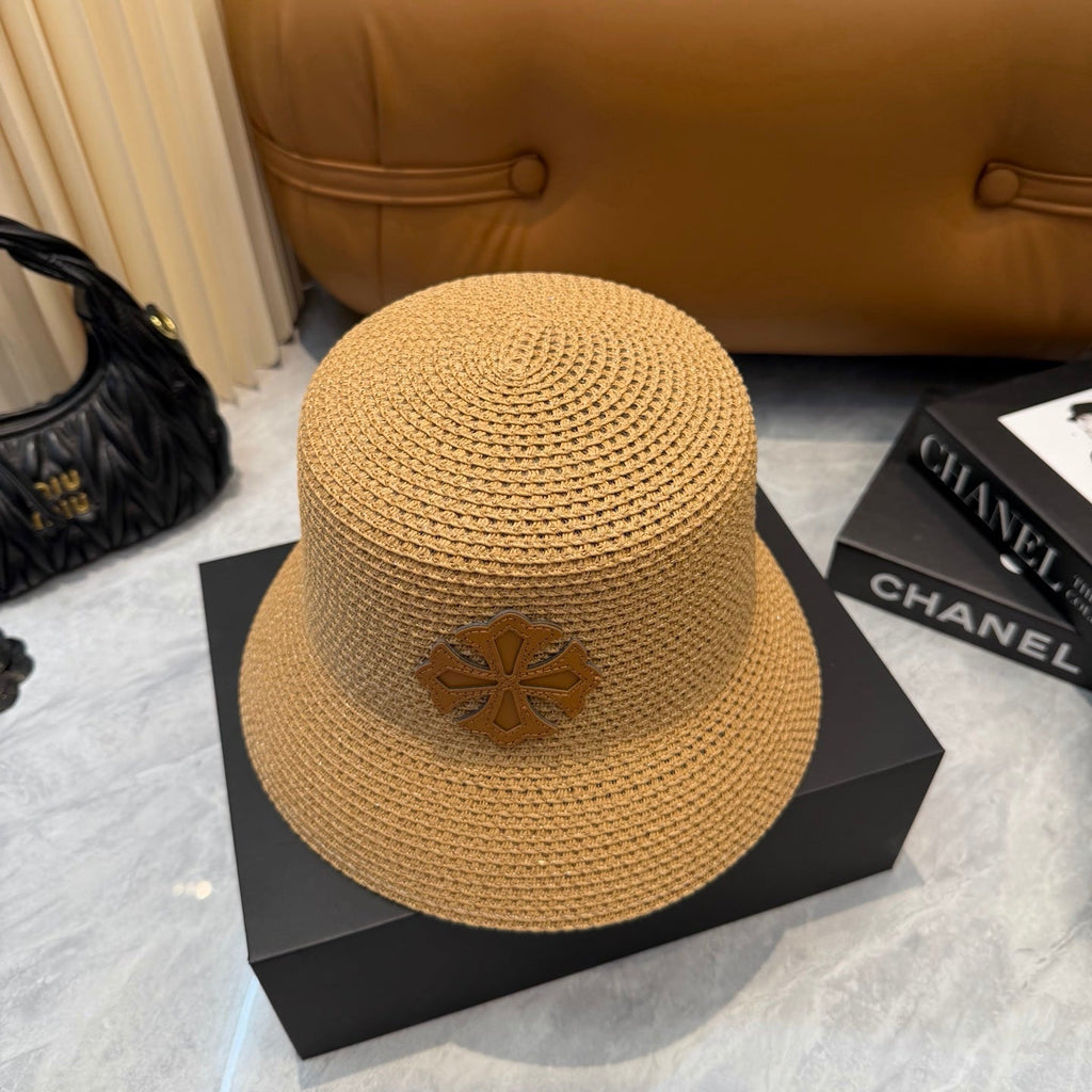 Chrome Hearts Straw Bucket Hat