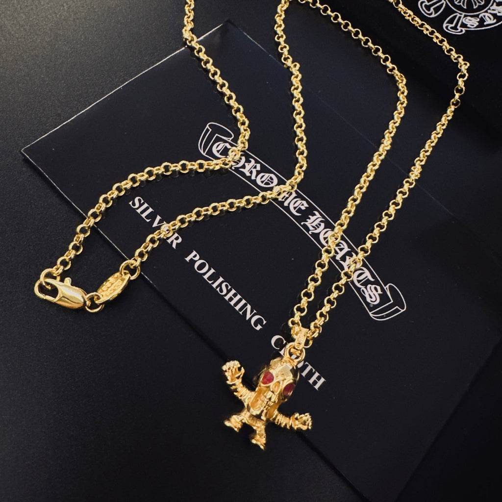Chrome Hearts Foti Series Harris Skull Pendant Necklace