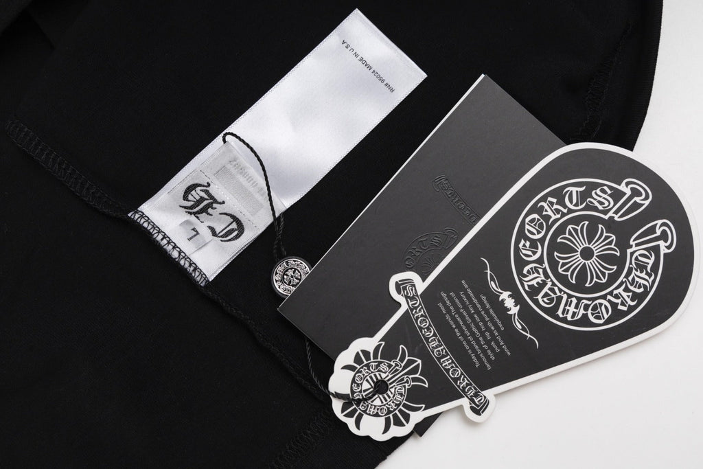 Chrome Hearts 2026 SS Green Floral Cross Graphic T-Shirt - Black Unisex Cotton Tee