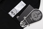 Chrome Hearts 2026 SS Green Floral Cross Graphic T-Shirt - Black Unisex Cotton Tee