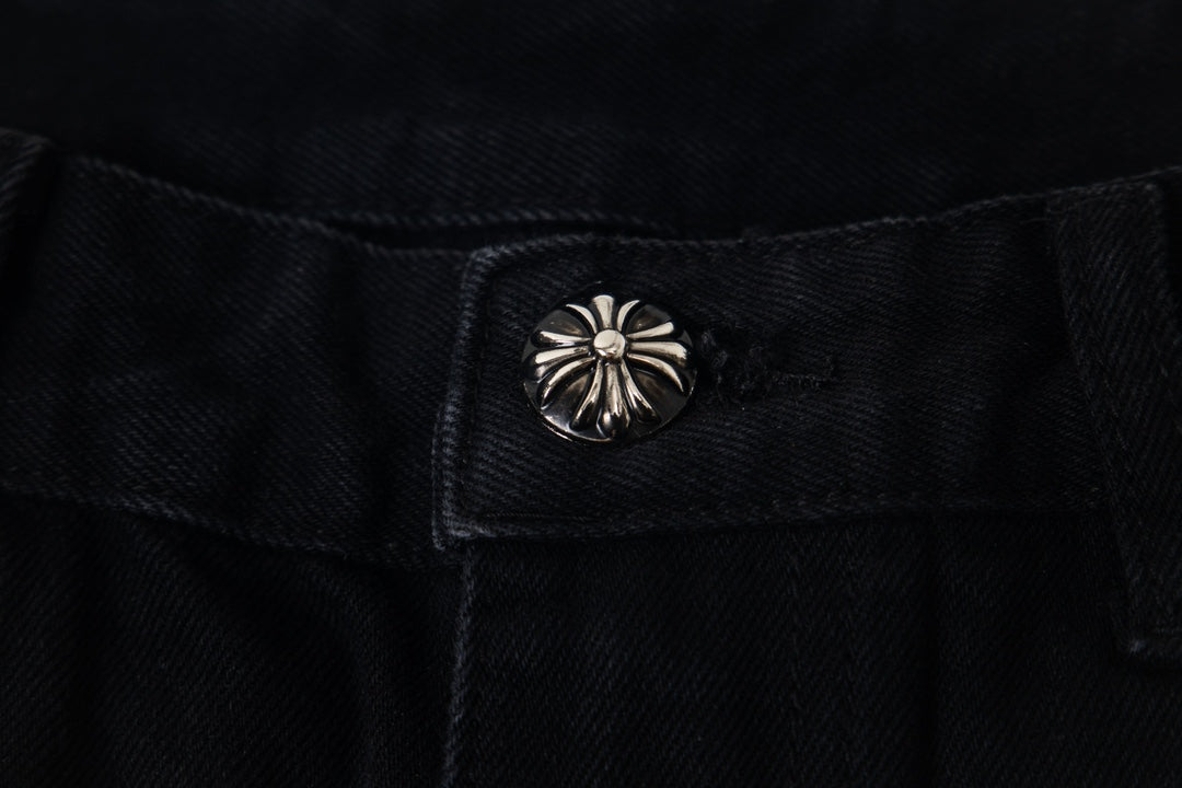 Chrome Hearts Limited Edition Cross-Patch Denim Jeans