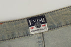 Evisu Men's x Loewe Anagram Embroidered Jeans – Light Wash Baggy Denim