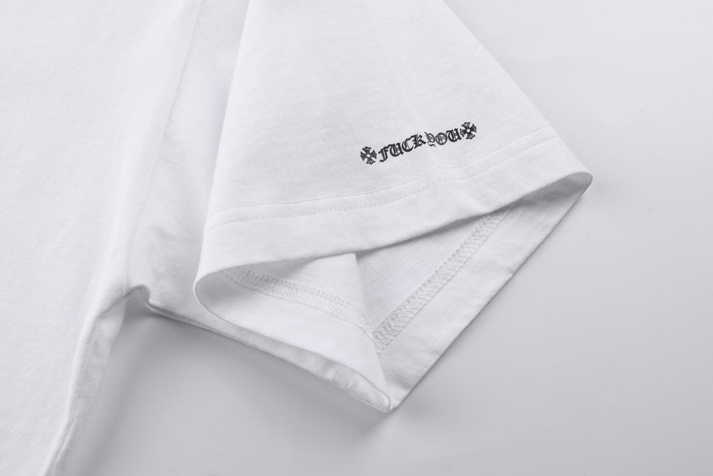 Chrome Hearts White Pocket T-Shirt with Back Scroll Logo - Classic Streetwear Tee