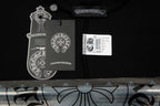 Chrome Hearts 2026 SS Blue & White Cross Embroidered T-Shirt - Black Unisex Cotton Tee with Gothic Logo