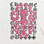 Chrome Hearts 2026 SS Gothic Monogram Pocket T-Shirt - White Unisex Cotton Tee with Dagger & Cross Motif