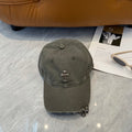 Chrome Hearts Grey-Green Washed & Distressed Soft-Top Baseball Cap