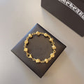 Chrome Hearts 22K Gold Dice Cross Bracelet