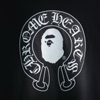 BAPE x Chrome Hearts Collaboration Baby Milo Cross T-Shirt - Black Streetwear Tee