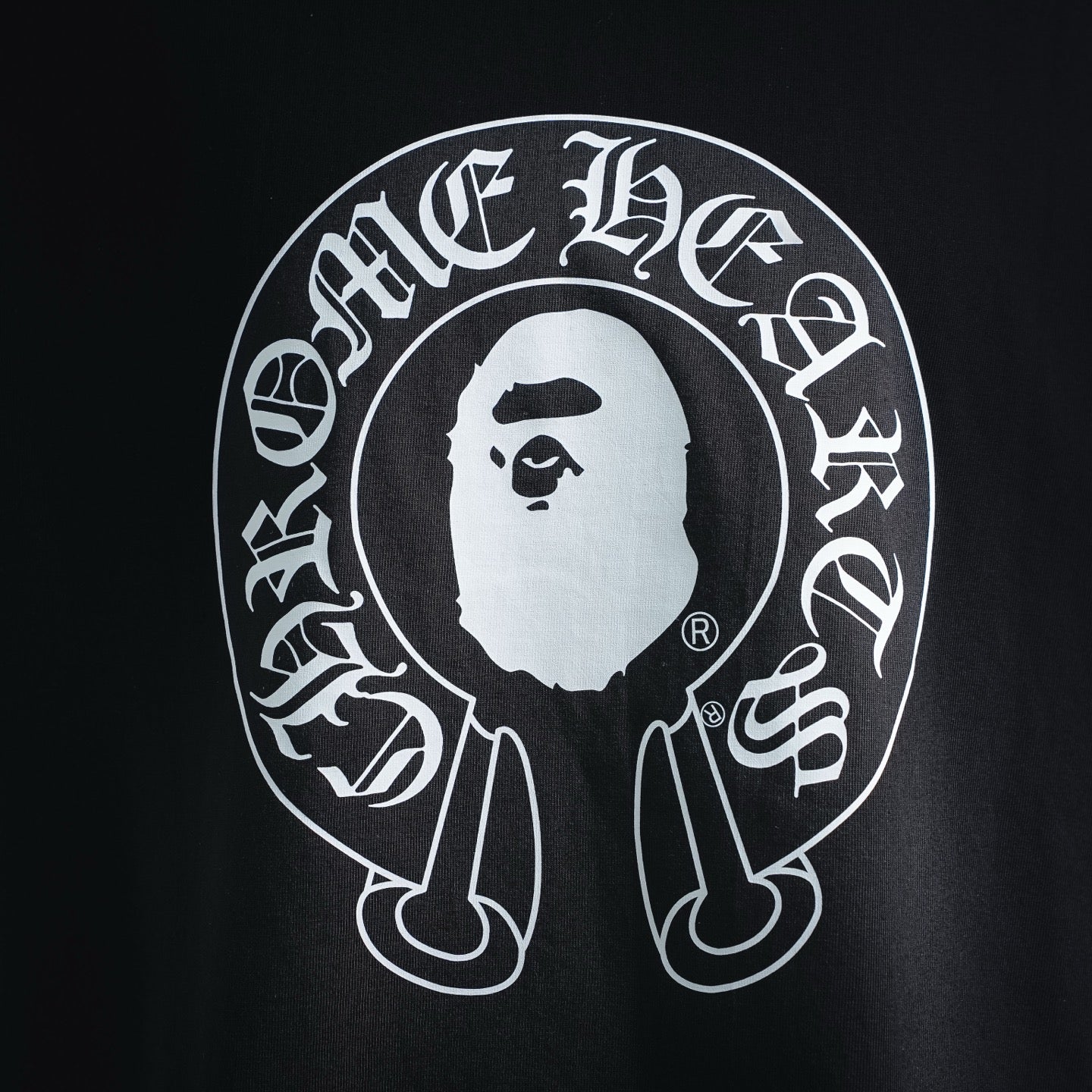 BAPE x Chrome Hearts Collaboration Baby Milo Cross T-Shirt - Black Streetwear Tee
