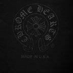 Chrome Hearts 2026 SS Gothic Dagger & Monogram Pocket T-Shirt - Black Unisex Cotton Tee with Pink Cross Motif