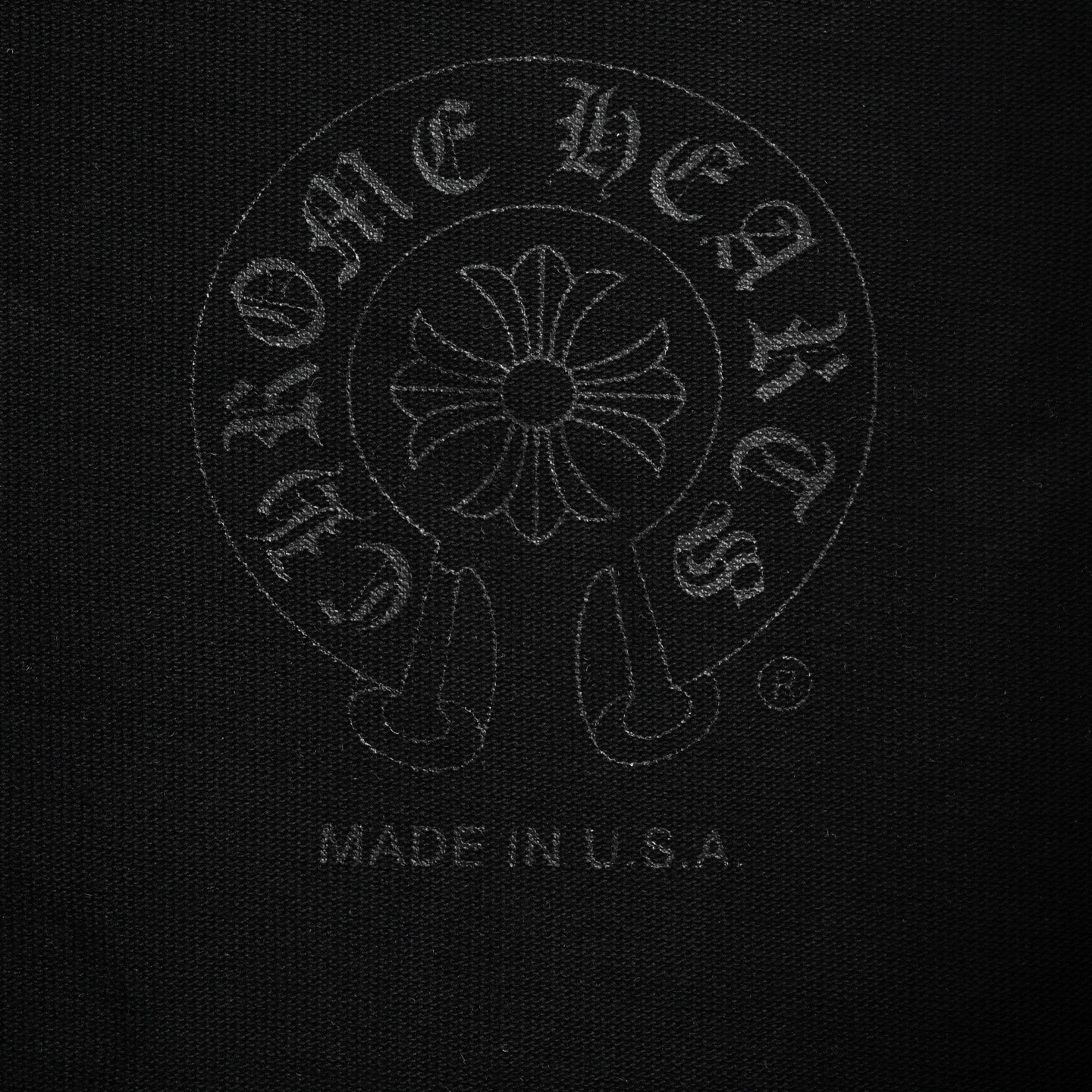 Chrome Hearts 2026 SS Gothic Dagger & Monogram Pocket T-Shirt - Black Unisex Cotton Tee with Pink Cross Motif