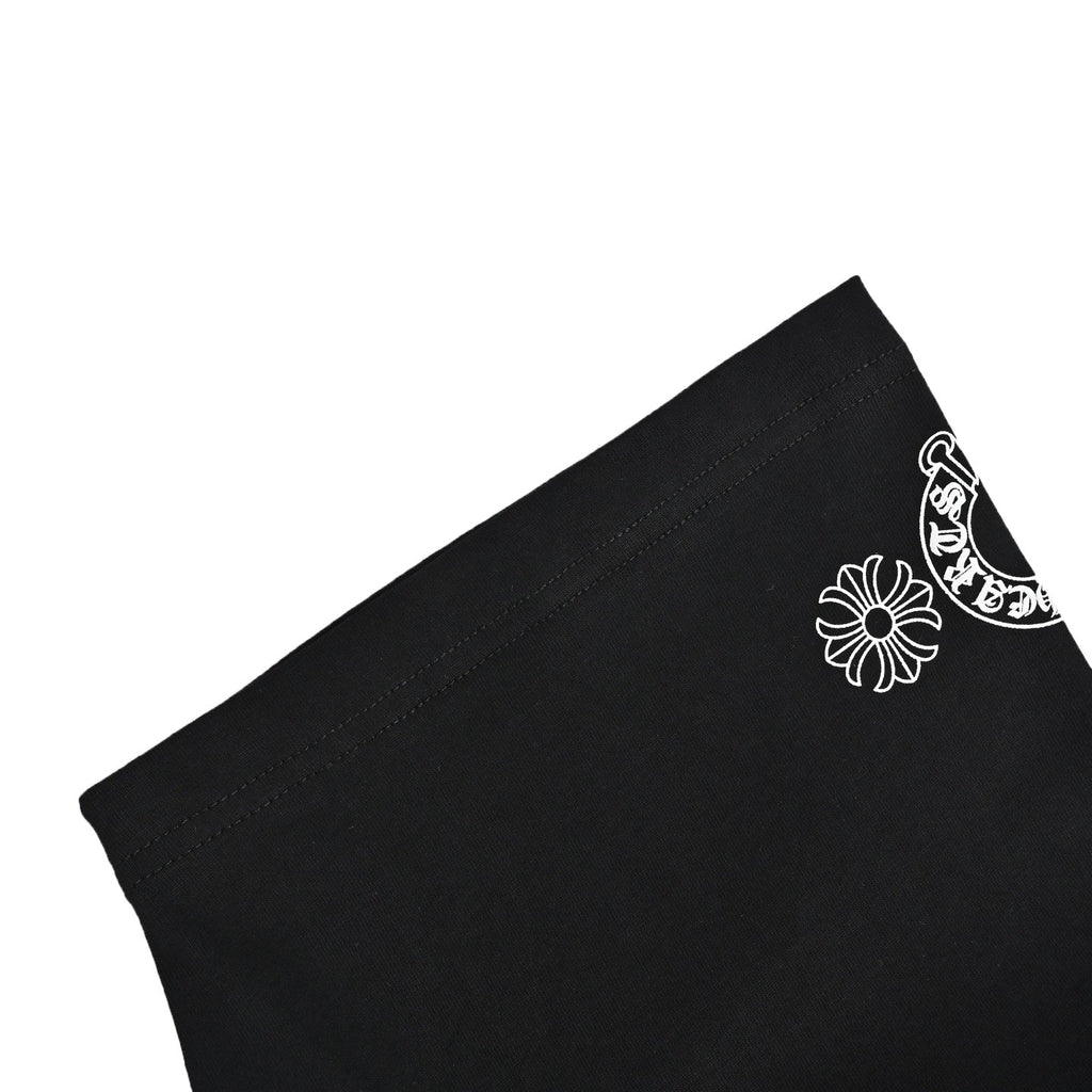 Chrome Hearts 2026 SS Gothic Dagger & Monogram Pocket T-Shirt - Black Unisex Cotton Tee with Pink Cross Motif