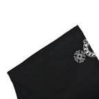 Chrome Hearts 2026 SS Gothic Dagger & Monogram Pocket T-Shirt - Black Unisex Cotton Tee with Pink Cross Motif