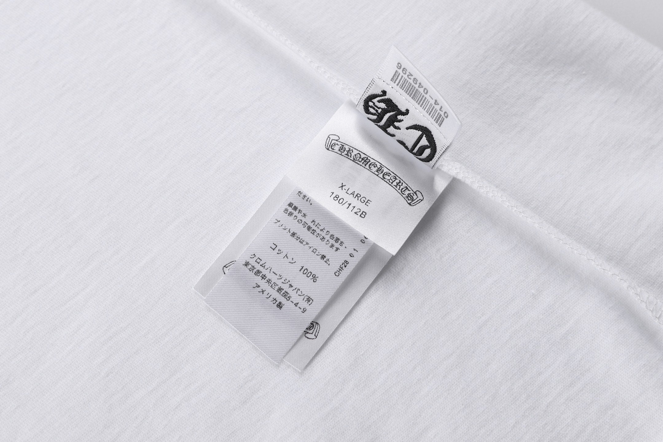 Chrome Hearts White Pocket T-Shirt with Back Scroll Logo - Classic Streetwear Tee