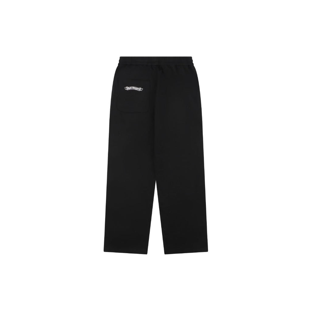 Chrome Hearts "Sanskrit Horseshoe" Embroidered Straight-Leg Sweatpants