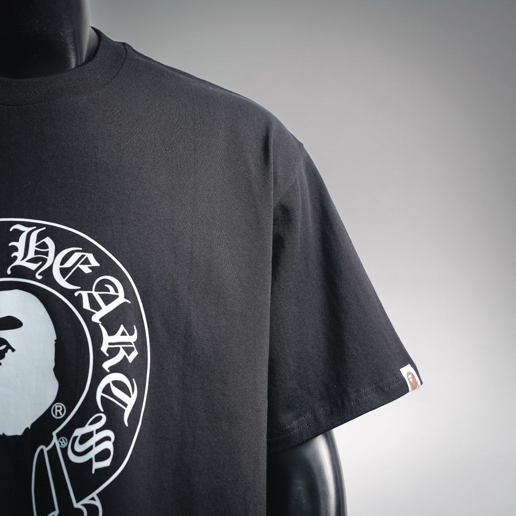 BAPE x Chrome Hearts Collaboration Baby Milo Cross T-Shirt - Black Streetwear Tee