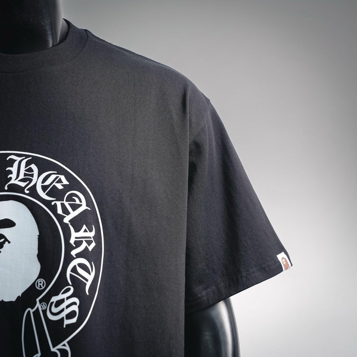 BAPE x Chrome Hearts Collaboration Baby Milo Cross T-Shirt - Black Streetwear Tee