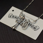 Chrome Hearts Pin Double-Pendant Necklace