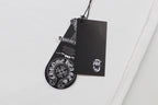 Chrome Hearts White T-Shirt with Black & Silver Cross Appliqués - Chest Detail