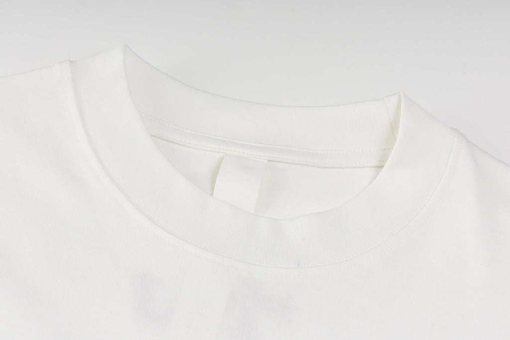 Chrome Hearts White T-Shirt with Pink Cross Appliqué and Embroidery