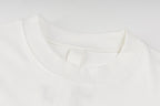 Chrome Hearts White T-Shirt with Pink Cross Appliqué and Embroidery