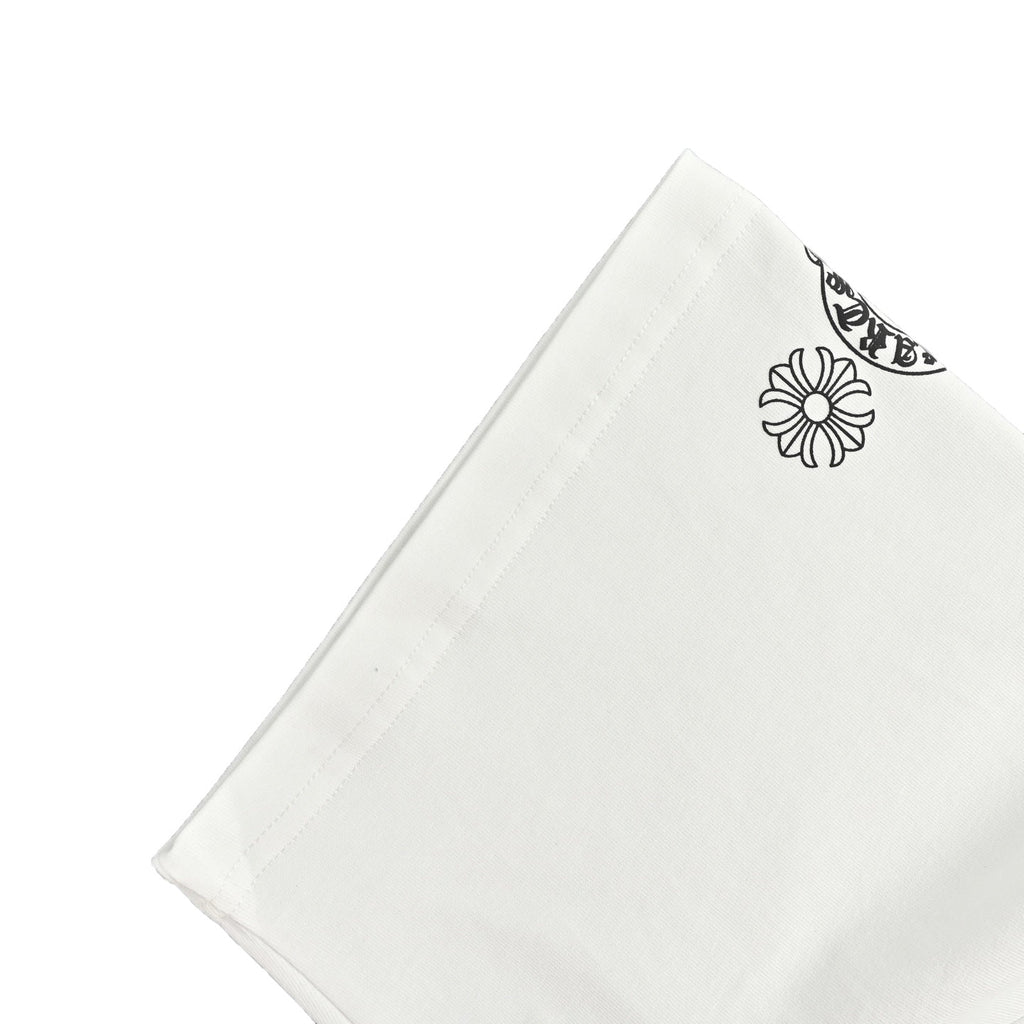Chrome Hearts 2026 SS Gothic Monogram Pocket T-Shirt - White Unisex Cotton Tee with Dagger & Cross Motif
