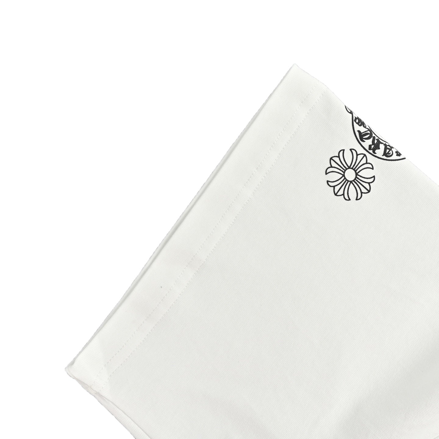 Chrome Hearts 2026 SS Gothic Monogram Pocket T-Shirt - White Unisex Cotton Tee with Dagger & Cross Motif