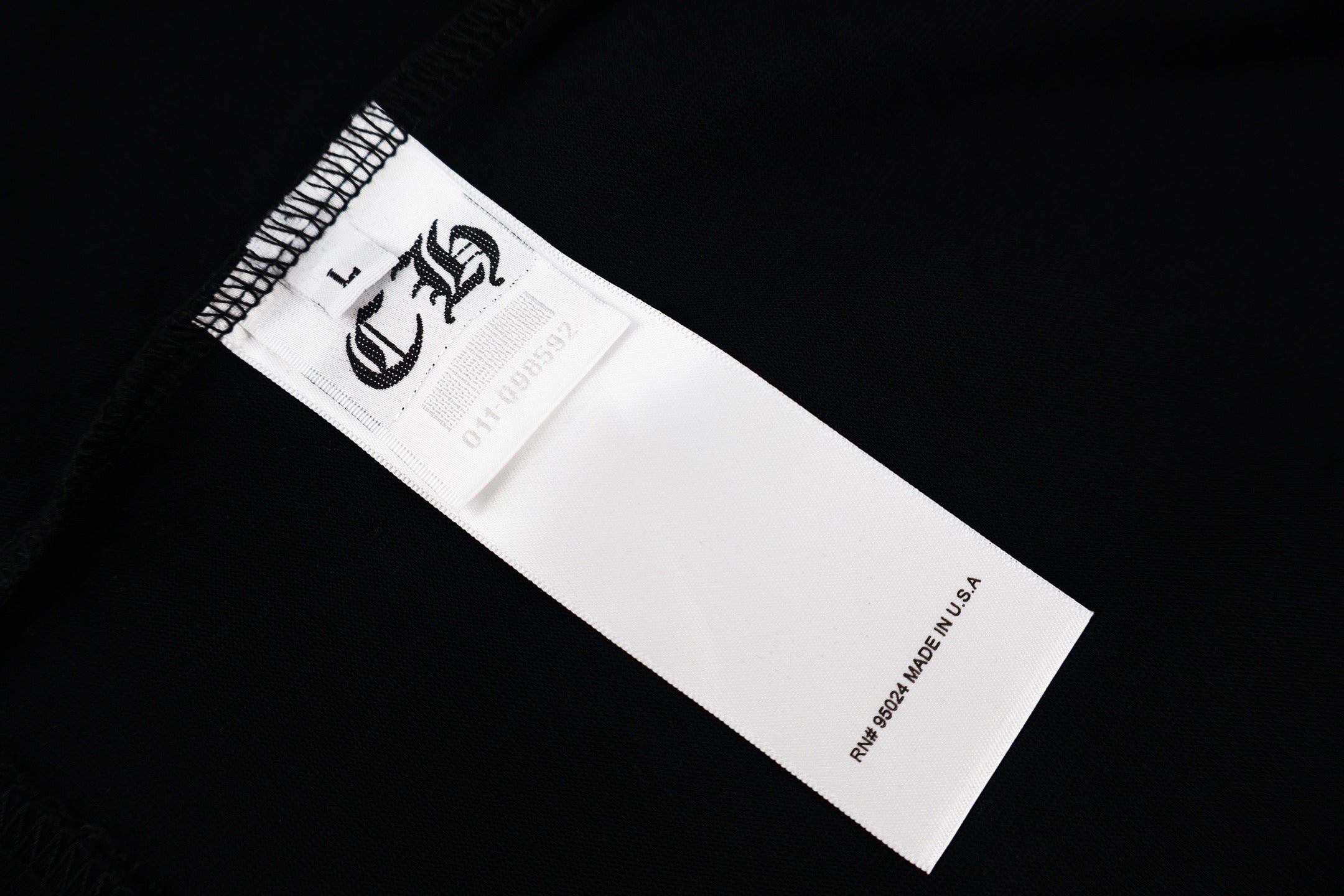 Chrome Hearts Hollywood Triple Cross Pocket T-Shirt - Black Tee with Orange Logo Print