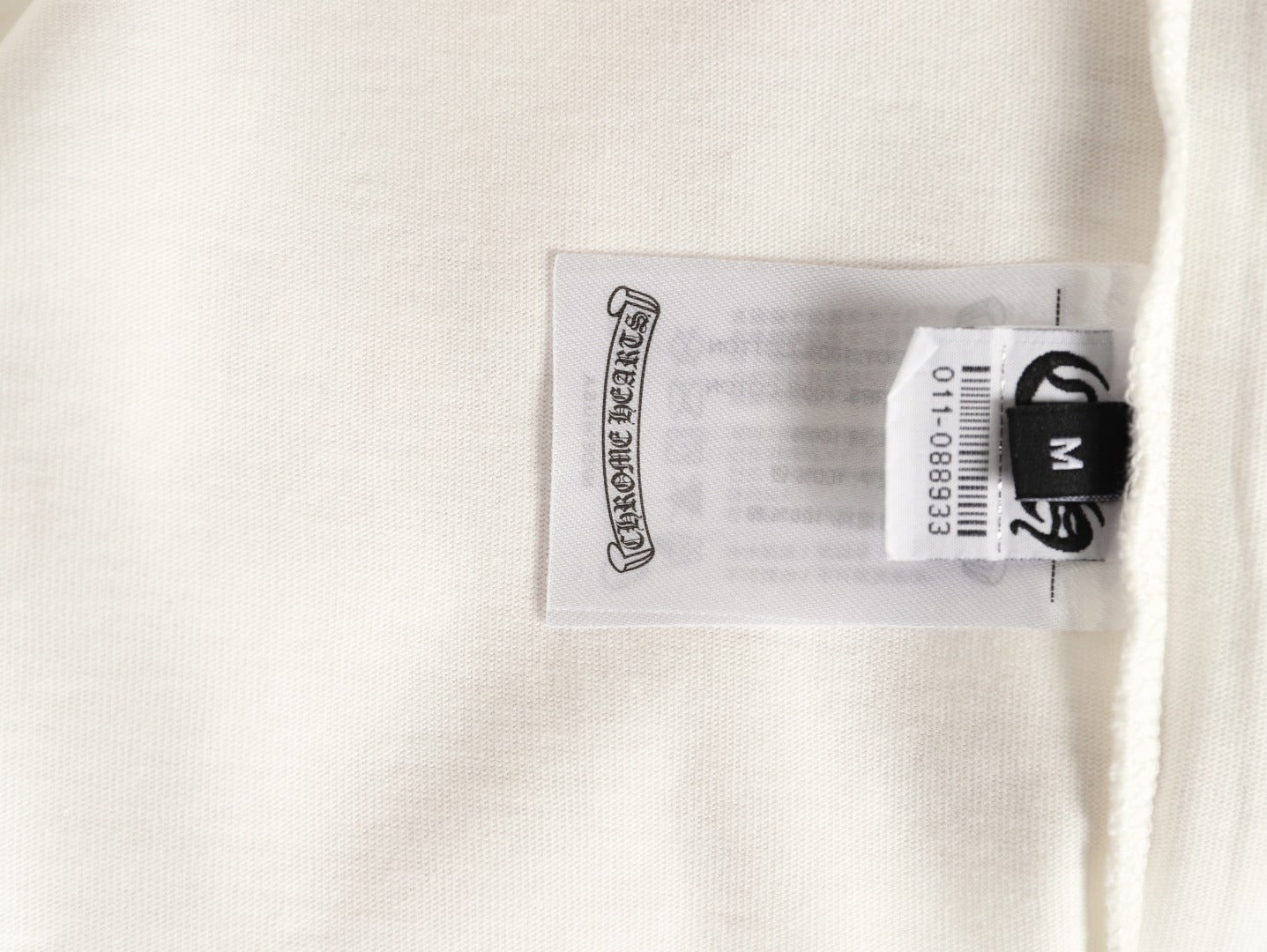 Chrome Hearts 2026 SS Multi-Color Cross Embroidered T-Shirt - Off-White Unisex Cotton Tee with Gothic Logo