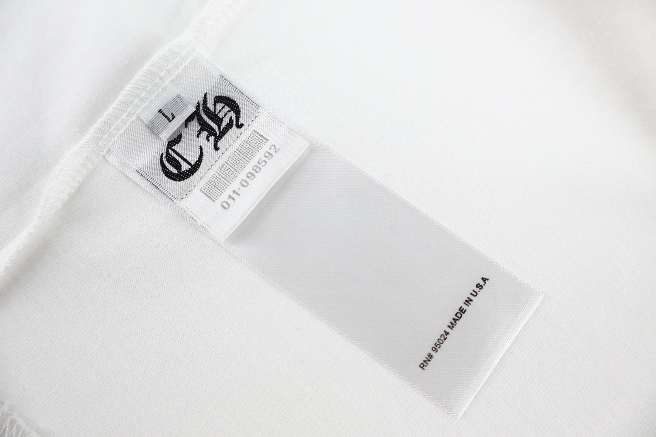 Chrome Hearts Hollywood Triple Cross Pocket T-Shirt - White Tee with Red Logo Print