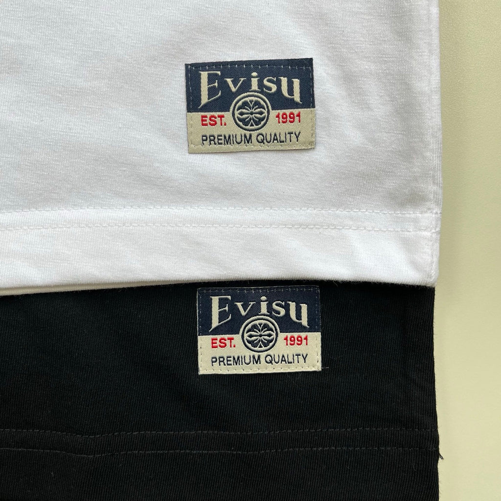EVISU Classic "Kamon" or "Sakura" Print Short-Sleeve T-Shirt Series