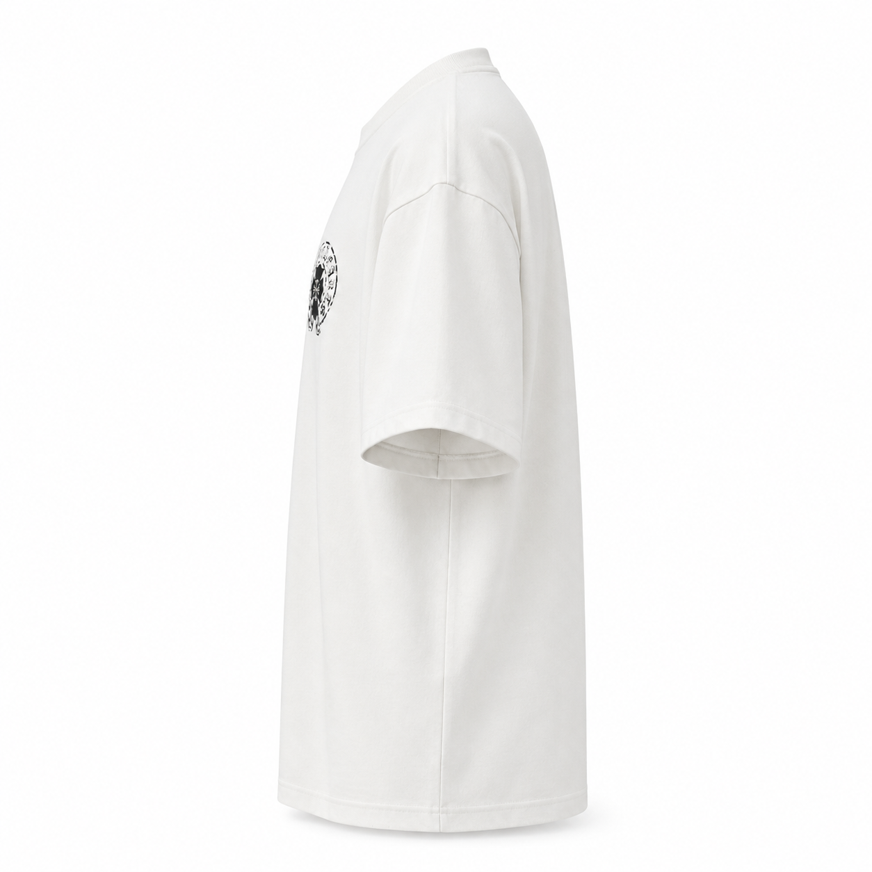 Chrome Hearts Style Gothic Cross Oversized T-Shirt - White/Black Print