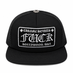 Chrome Hearts CH Hollywood Trucker Hat Black/White