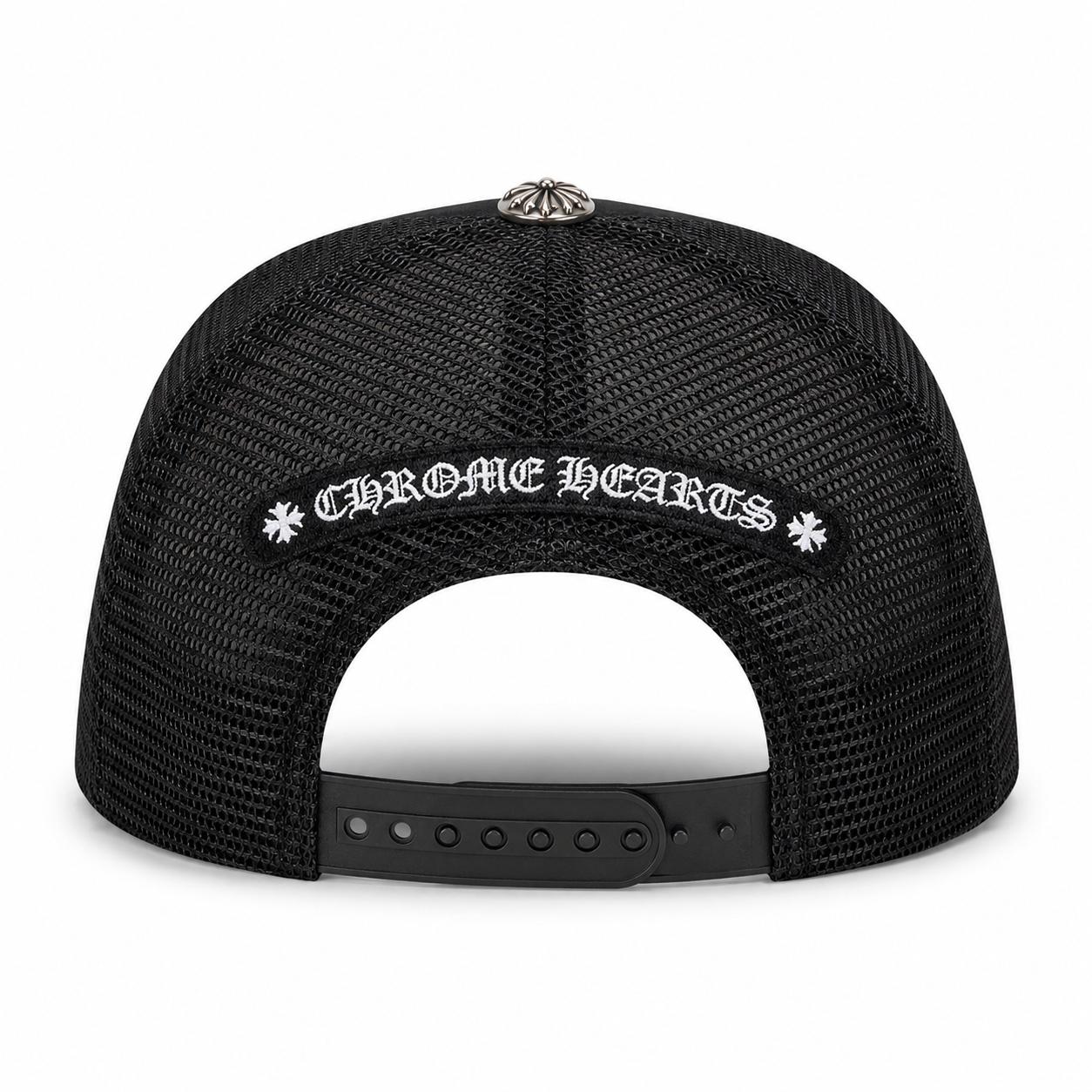Chrome Hearts CH Hollywood Trucker Hat Black/White