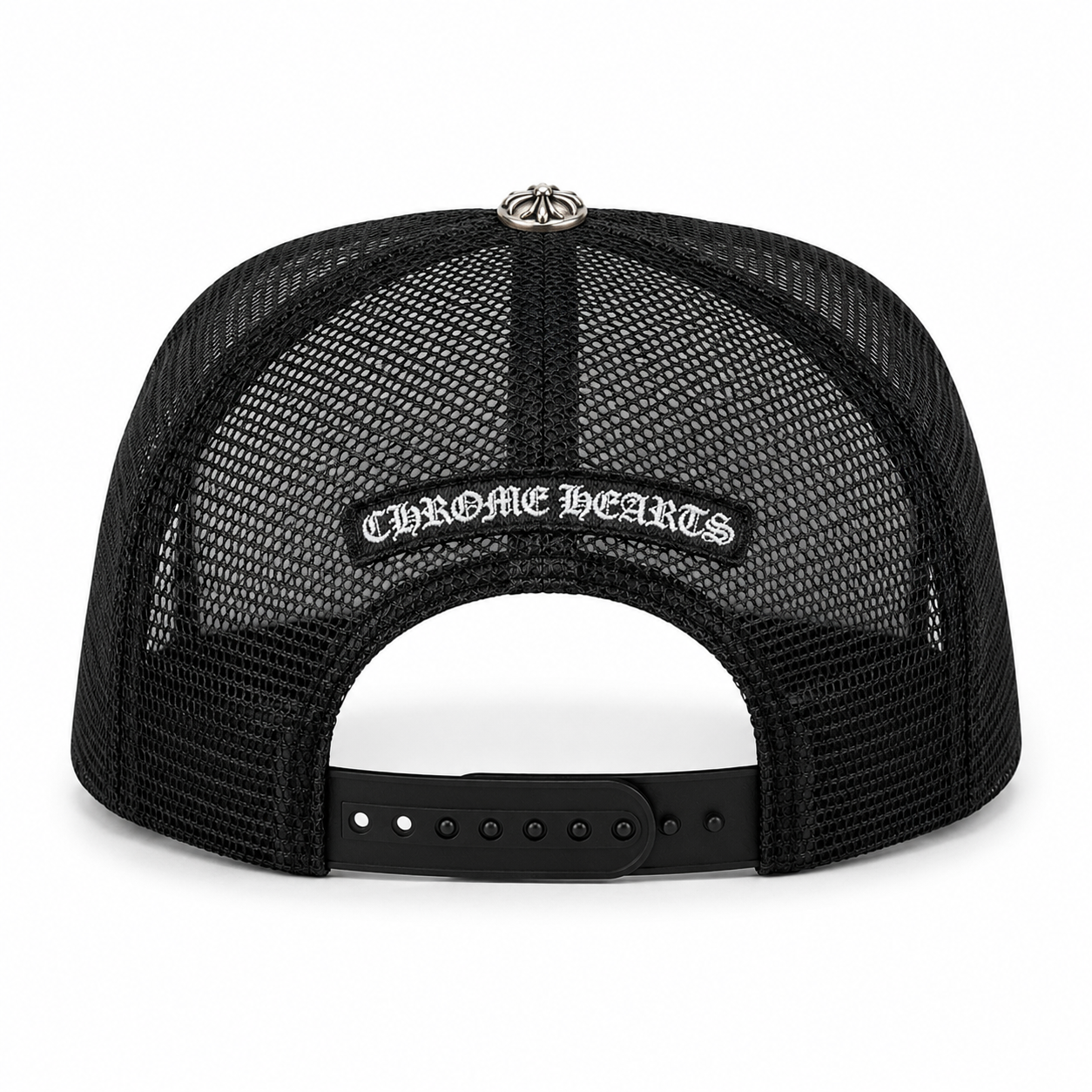 Chrome Hearts CH Hollywood Trucker Hat Black/White