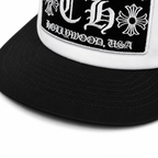 Chrome Hearts CH Hollywood Trucker Hat Black/White