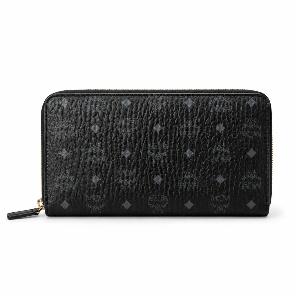 MCM Visetos Long Zip-Around Wallet