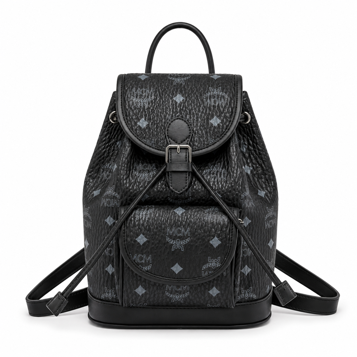 MCM Aren Visetos Series Mini Backpack (Black)