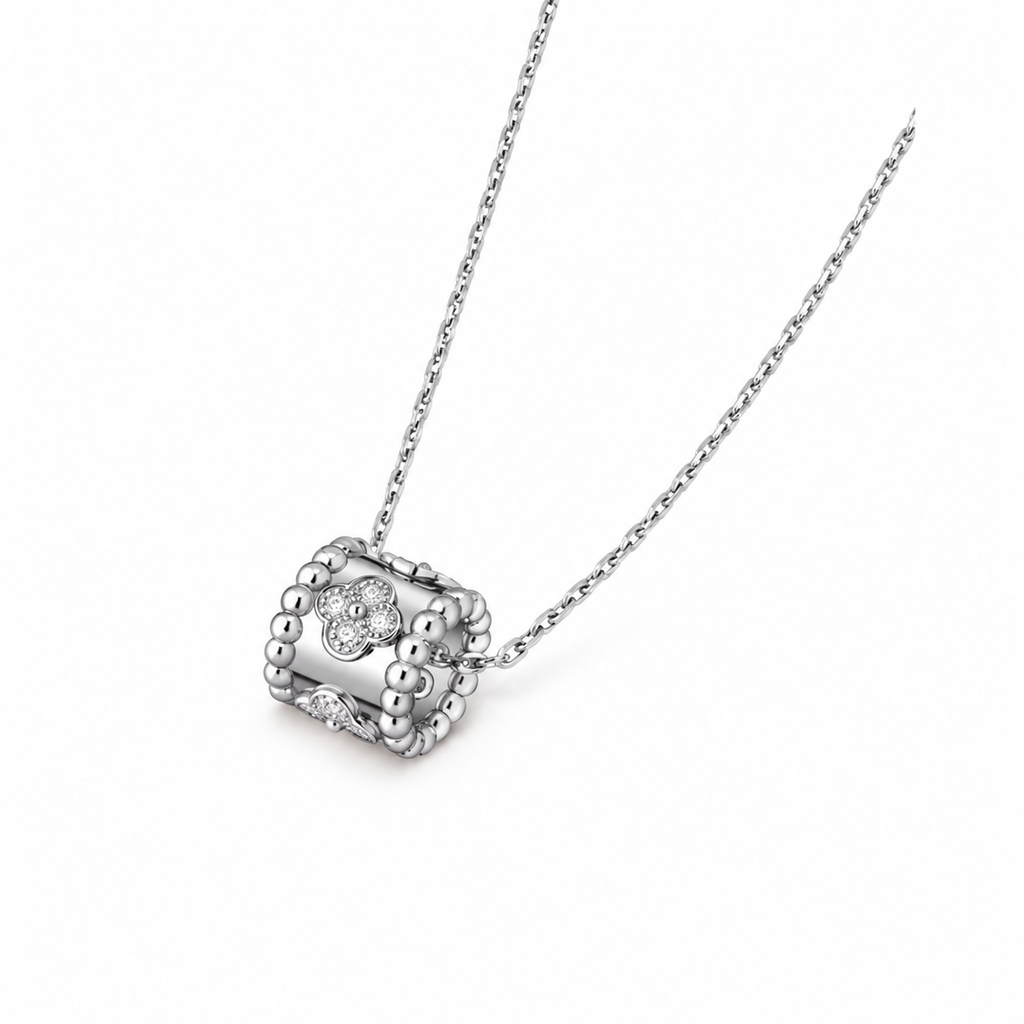 Van Cleef & Arpels Perlée collection clover motif pendant
