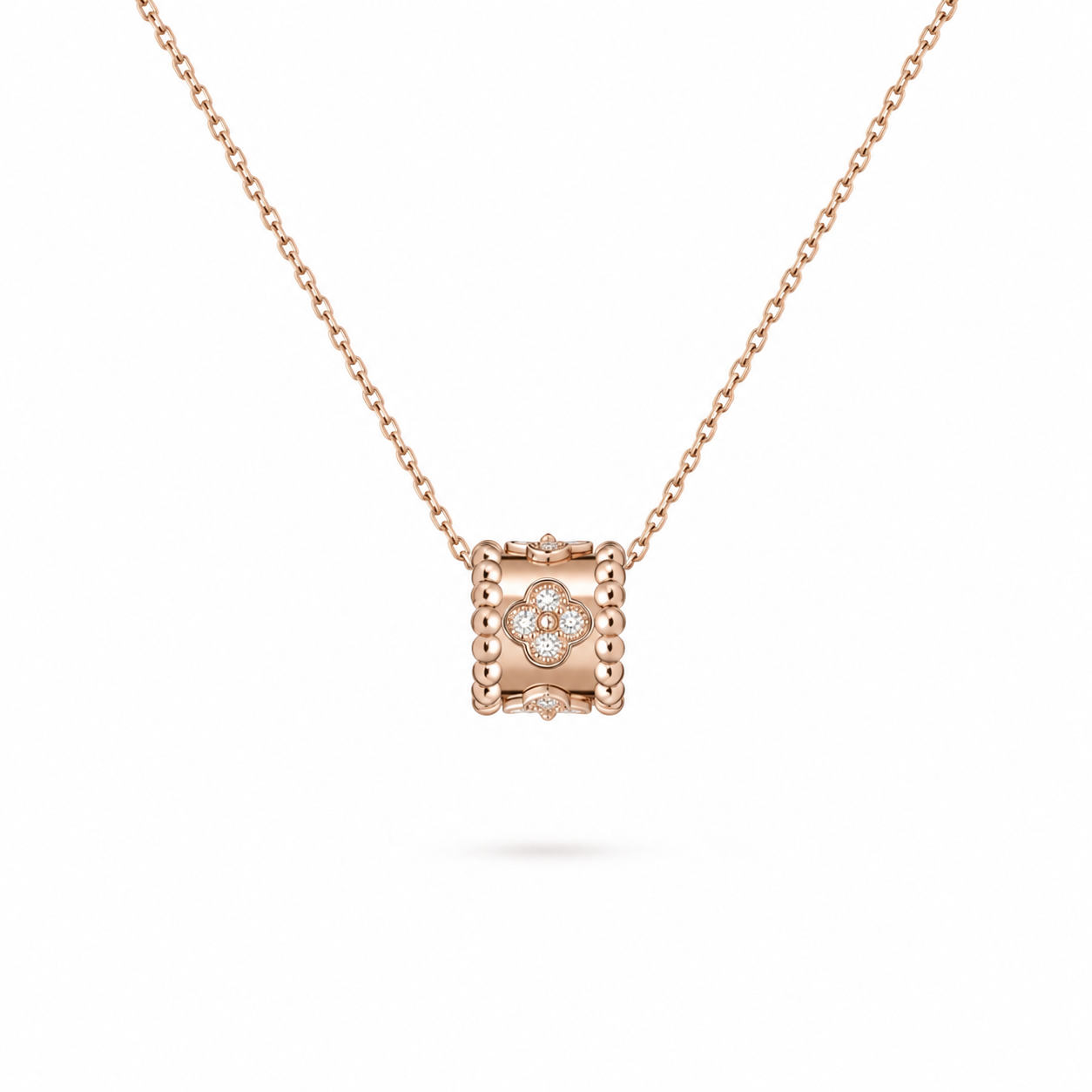 Van Cleef & Arpels Perlée collection clover motif pendant