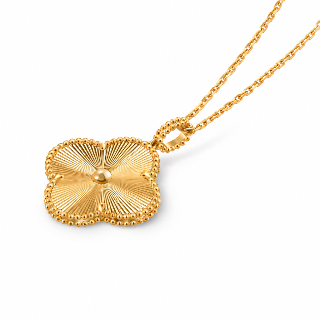 Van Cleef & Arpels Alhambra long necklace, guilloché motif, single motif