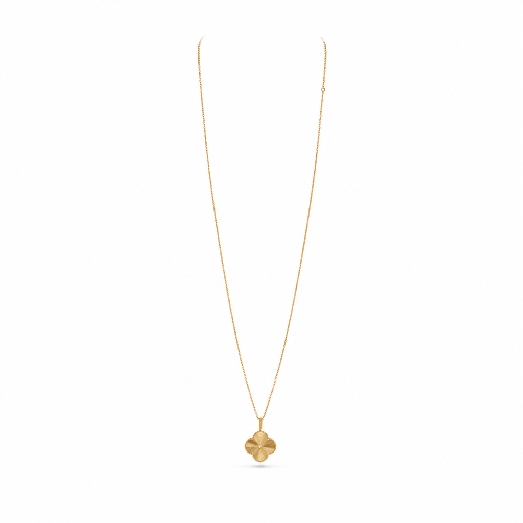 Van Cleef & Arpels Alhambra long necklace, guilloché motif, single motif