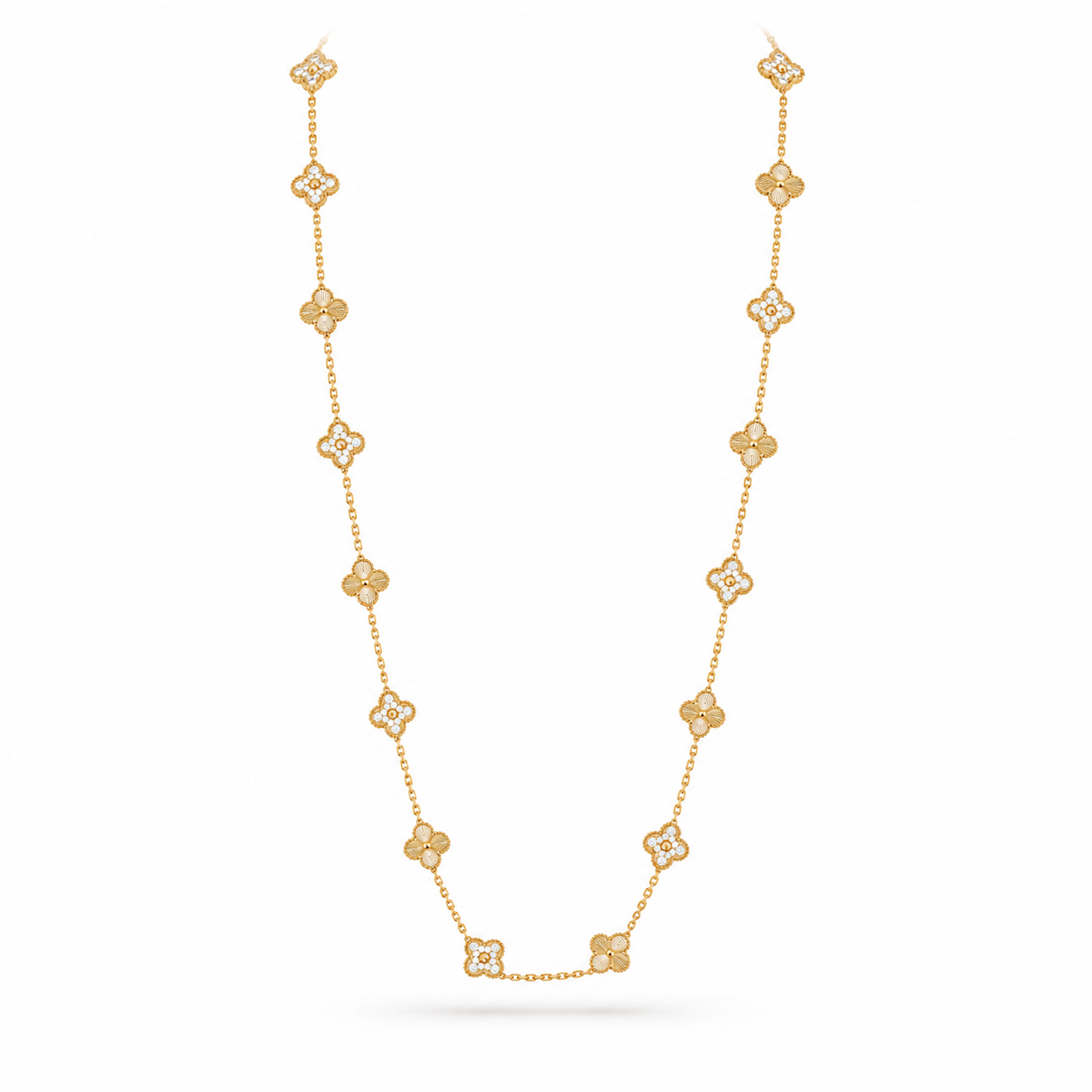 Van Cleef & Arpels Vintage Alhambra 20-motif long necklace