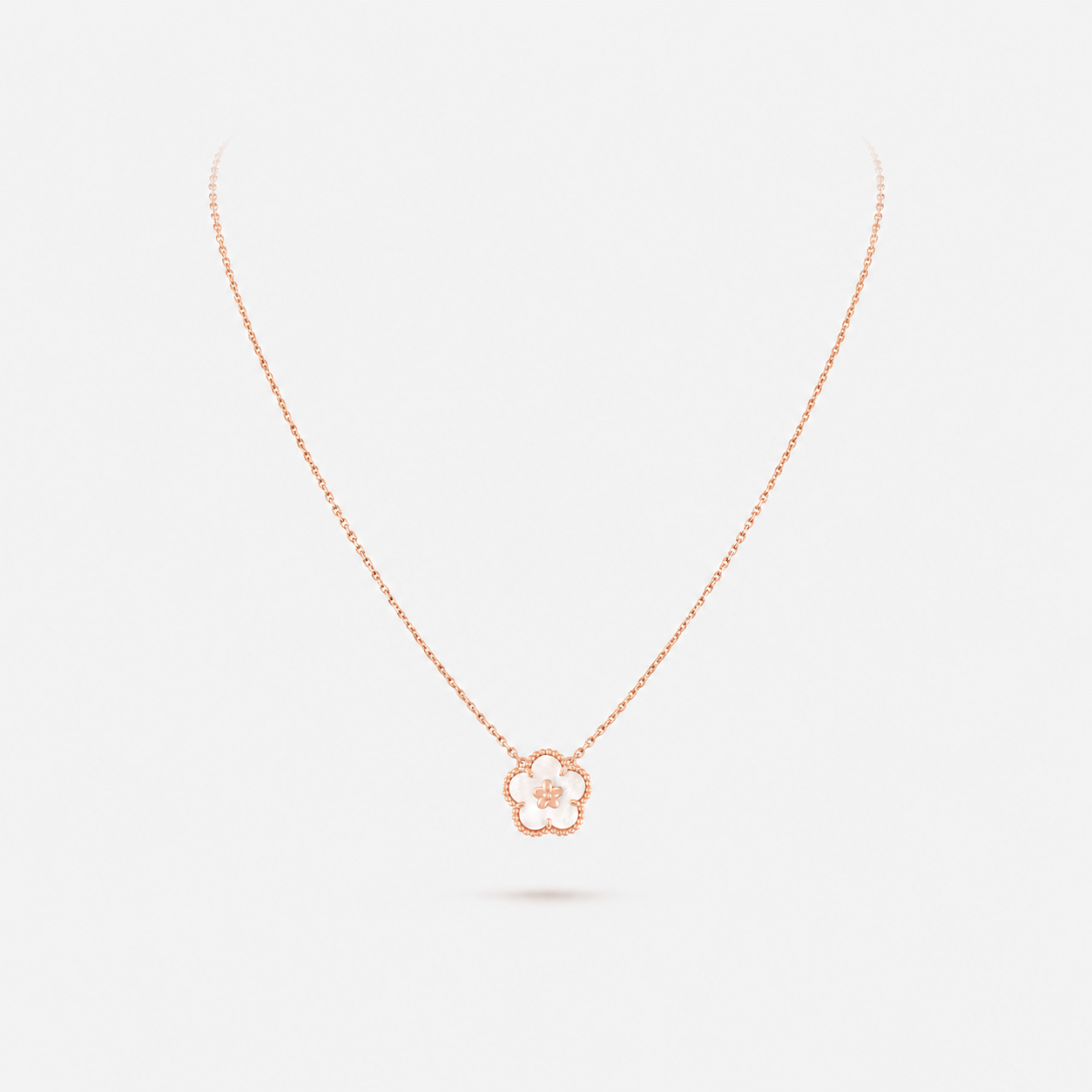 Van Cleef & Arpels Lucky Spring Plum Blossom Necklace