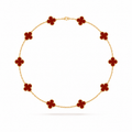 Van Cleef & Arpels Vintage Alhambra 10-motif necklace in carnelian
