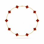 Van Cleef & Arpels Vintage Alhambra 10-motif necklace in carnelian